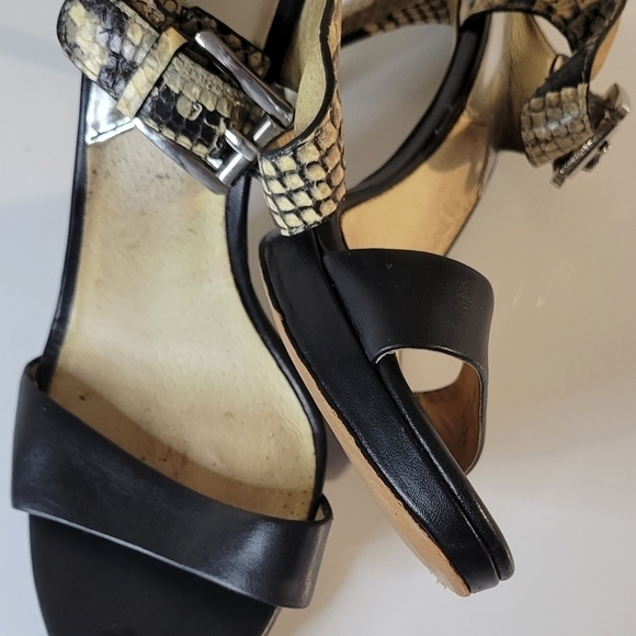 Michael Kors Beverly Snakeskin Mules Sandals - Picture 8 of 9
